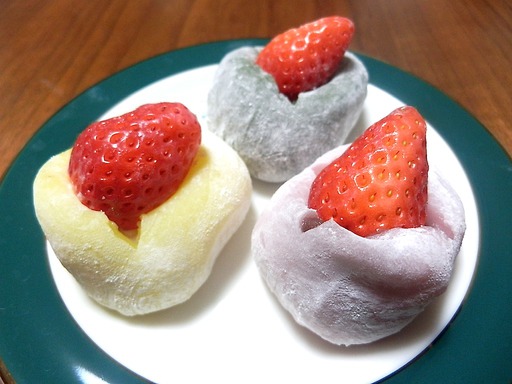 3色いちご大福