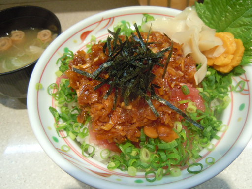 中落ちラー油丼