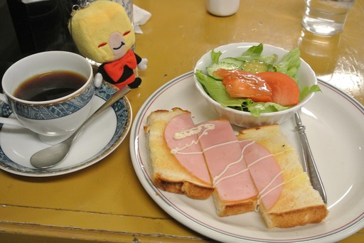 ロースハムのオープンサンド