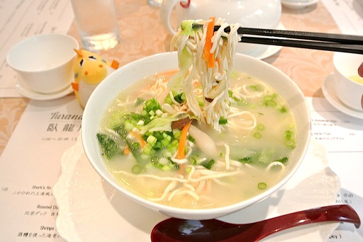 コラーゲンたっぷり鶏と野菜の豆腐麺 麺リフト