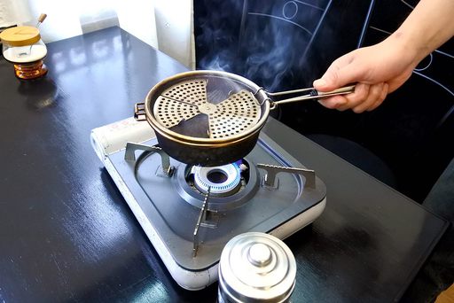 手で焙煎